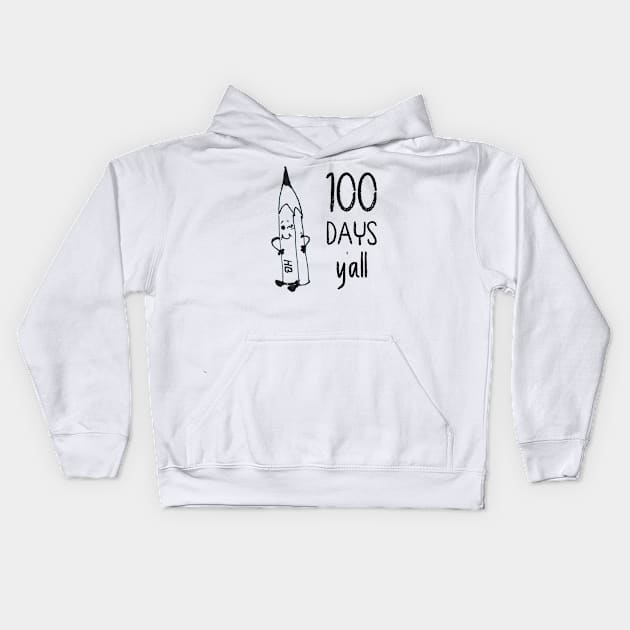 100 Days Of School Kids Hoodie by MBNEWS